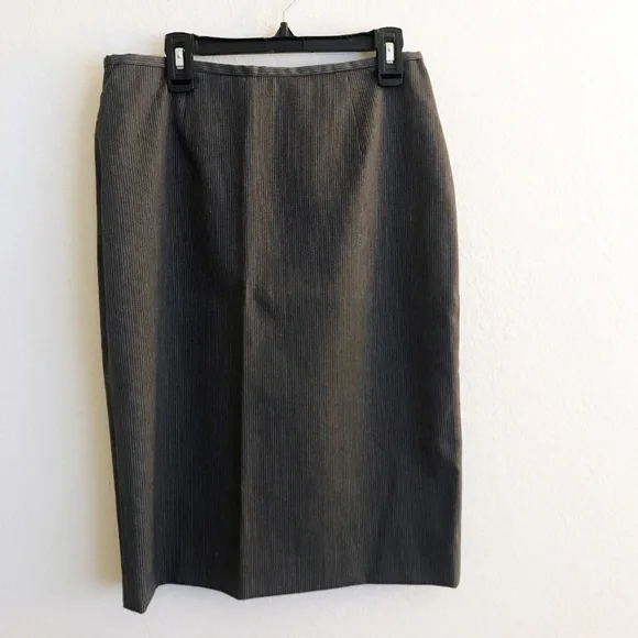 Calvin Klein Charcoal Stripe Skirt Suit, Size 2 - Picture 5 of 5